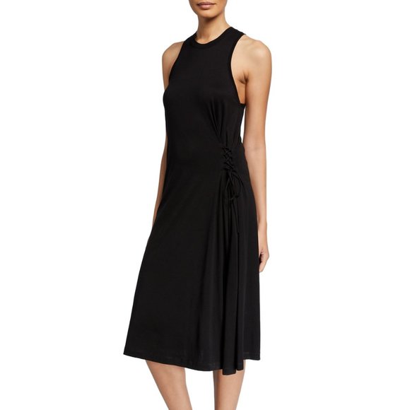 Rag & Bone Black lace up midi dress - Picture 3 of 9